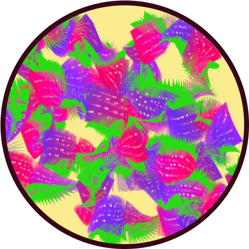 A colorful mess of strawberries in pink and purple variations